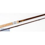 Fine and as new Bruce and Walker Hand Built “Mk. IV G Compound Taper” glass fibre rod – 11ft 2pc