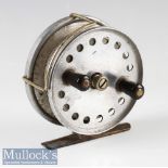 Early Hardy Bros Alnwick “The Longstone” alloy casting reel c1925 - 4” dia. with single row of