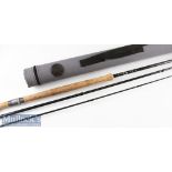 Good Hardy’s Made in England “Hardy Ultralite Salmon Fly” carbon rod – 13’6” line 9#- 3x Fuji