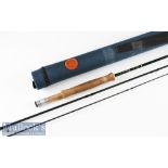 Good Hardy’s Made in England “Hardy Gem” carbon fly rod – 9ft 2pc line 6# - 2x Fuji style line