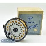 Hardy Bros England Viscount 140 3 ½” alloy fly reel with smooth foot, loaded with line, some surface