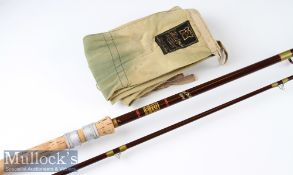 Good Hardy Bros Made in England “Richard Walker Carp” fibalite rod-10ft 2pc - with amber lined
