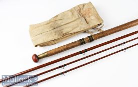 Early P D Malloch Perth Greenheart Salmon Fly Rod ser. no 6774 c1910 – 14ft 3pc with spare tip –