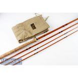 Good J S Sharpe Ltd Aberdeen Scottie Brand spliced split cane salmon fly rod ser. no 7897 c1930 –