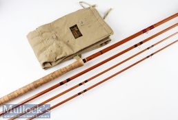 Good J S Sharpe Ltd Aberdeen Scottie Brand spliced split cane salmon fly rod ser. no 7897 c1930 –