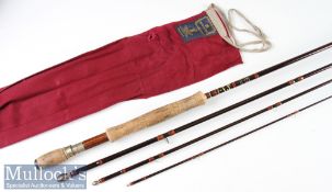 Good Hardy Made in England “Hardy Sovereign” carbon graphite sea trout travel fly rod – 11ft 4pc