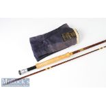 Hardy Made In England Jet Fibalite Trout Fly Rod – 9ft 2pc line 6# - with pink agate lined butt