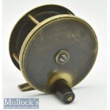 Chevaliers’ Bowness & Bowness Makers 230 Strand London large brass lacquered salmon fly reel c1890 -