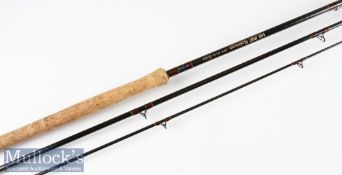 Good Daiwa Made in Scotland ‘HiLine Salmon’ carbon fly rod – 13ft 3pc line 9-11#, fitted with