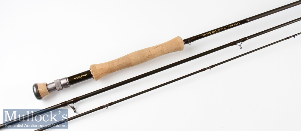 Fine as new Orvis “Western3 107-3 Tip Flex” Carbon fibre fly Rod – 10ft 3pc -line 7# with Fuji style - Image 2 of 2