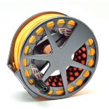 Good Lamson Vanquish “V12” hi-tech salmon fly reel c/w line – 4.75” dia x 2” large ventilated arbour