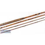 Harrods Ltd London whole cane and greenheart rod c1900 – 12ft 3pc with spare tip (6in shortened)