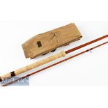 B James & Son England “Richard Walker Mk. IV” split cane Avon rod – 10ft 2in 2pc partially