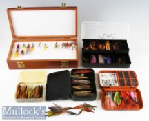 Large Selection of Salmon Flies and tubes all in various fly boxes (5) - Richard Wheatley England