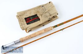 Good Sealey “Brook Fly Rod” split cane trout rod – 10ft 2pc with red Agate lined butt and tip guides