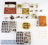 Collection of Hardy, Wheatley, Morrison et al flies, fly boxes, cast wallet and a Turner’s Ledger