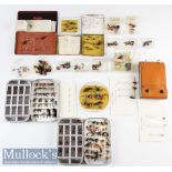 Collection of Hardy, Wheatley, Morrison et al flies, fly boxes, cast wallet and a Turner’s Ledger