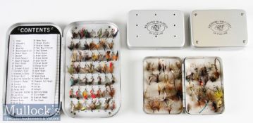 4x Wheatley Alloy Clip and foam trout fly boxes (4) – clip fly box numbered 1-49 c/w washable tablet