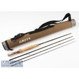 Fine as new Greys Alnwick XF2 Streamflex carbon brook travel fly rod – 6ft 6in 4pc line 4# - with