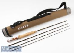 Fine as new Greys Alnwick XF2 Streamflex carbon brook travel fly rod – 6ft 6in 4pc line 4# - with