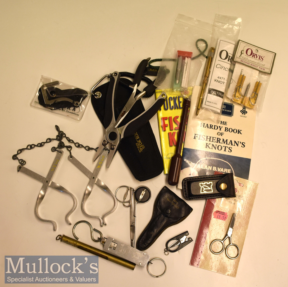 Large Selection of Hardy & Orvis, Fishing Accessories (18) – Hardy Brass Temp Gauge, Hardy Hook