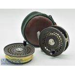 Orvis Made In England (Hardy) CFO IV alloy fly reel and spare spool with line – 3 1/8” dia with