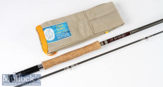 Fine Edgar Sealey & Sons Ltd Redditch “Glane No.2” trout fly rod – 2pc with amber agate lined butt
