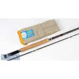 Fine Edgar Sealey & Sons Ltd Redditch “Glane No.2” trout fly rod – 2pc with amber agate lined butt