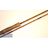Fine and rare Dennis Bailey Coventry hand built “Tonkin Bamboo” cane trout fly rod -8’5” 2pc line