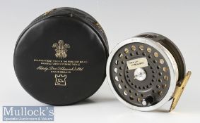 Hardy The Marquis Salmon No.2 alloy fly reel – with smooth brass foot – usual rim wear runs smoothly