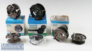 3x Shakespeare boxed Fly Reels including Summit reels x2^ 2685 and 2686 and Zenith 2530^ all boxed