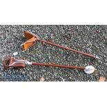 2x Leather Shooting Sticks measuring approx. 84cm