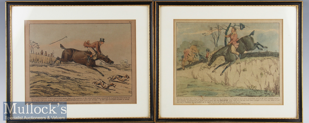 H Alken 1827 Hunting Prints London Published March 1827^ Temple of Fancy^ framed measures 37x31cm