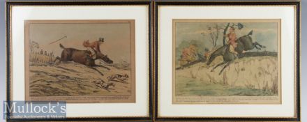 H Alken 1827 Hunting Prints London Published March 1827^ Temple of Fancy^ framed measures 37x31cm