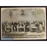 China – Signing of the Treaty Between England and China at Tien-Tsin on June 26 1858 original