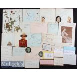 Quantity of Assorted Autographs on various cuttings and pages to include Tommy Handley^ Lilli