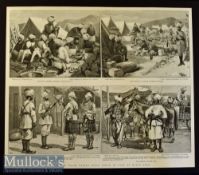 India & Punjab - With The Tochi Valley Field Force: In Camp At Miran Shah original engraving drawn