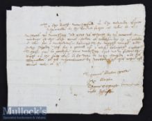 Elizabeth I – Stockton on Tees – 1600 manuscript re land dispute settled by the Chancellor of the