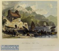 Asia – China - 1843 Fort Victoria^ Hen Loon coloured engraving drawn by T Allom measures 25x20cm