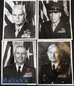 4x Signed USA Military / Marine Corp Press Photographs including Colonel W. E Watts^ Lt General
