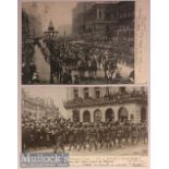 India & Punjab – Victory Parade of Indian Soldiers original antique WWI postcard showing Indian