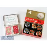 Dunlop 65 Golf Balls Wrapped within original box^ together with Piatnik-Quality-Cards Playing