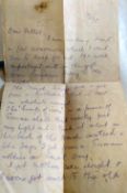 Scarce WWI Letter and Princess Mary Christmas card and photo - A letter from a soldier called Joseph