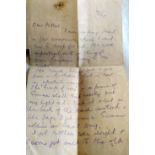 Scarce WWI Letter and Princess Mary Christmas card and photo - A letter from a soldier called Joseph