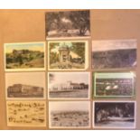 Collection of (10) real photo & printed postcards of Jhansi India c1900s set includes views of