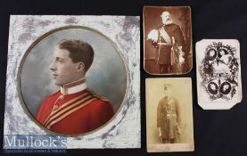 Military – Hand coloured Victorian Portrait Photograph of a Military Officer Signed Salmon^