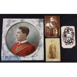 Military – Hand coloured Victorian Portrait Photograph of a Military Officer Signed Salmon^