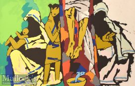 MF Husain (1913-2011) Signed Limited Edition Colour Serigraph 172/300 with signature to margin below