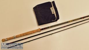 Bruce and Walker Carbon Century River Trout 11ft 3in fly rod #4-6^ 3 piece^ replaced guides to