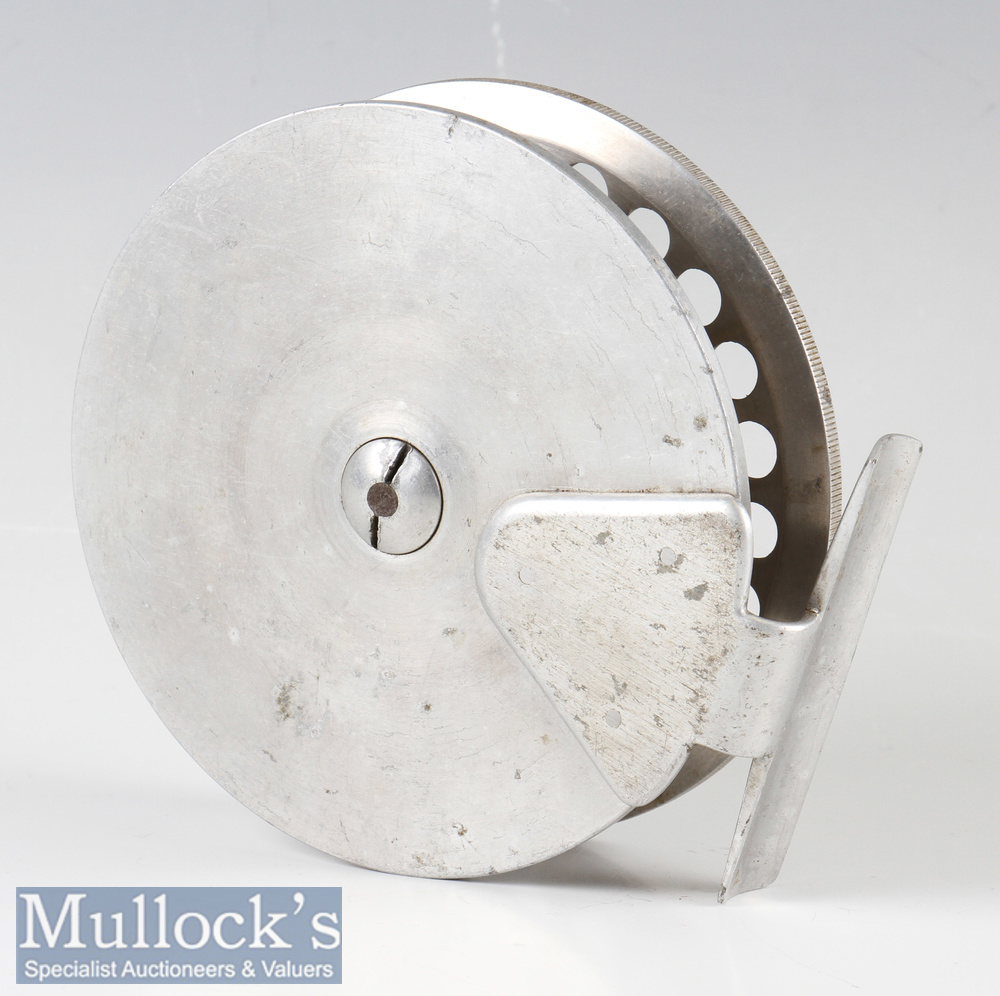 Adcock Stanton alloy trotting reel 5" dia ventilated drum face designed with no handles^ unnamed^ - Image 2 of 2